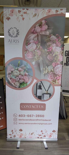 Aeris Candles and Home Decor Stand Up Banner
