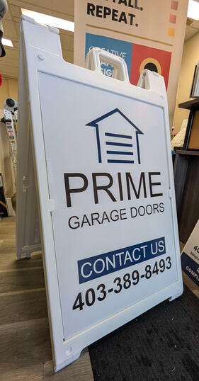 Prime Garage Doors Plasticade Sign